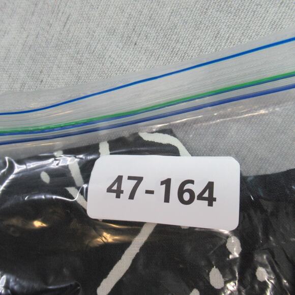 WHISTLES Skirt Womens Sz 8 Black Kuba Print 100% Linen Button Front Midi Tribal - Picture 10 of 10